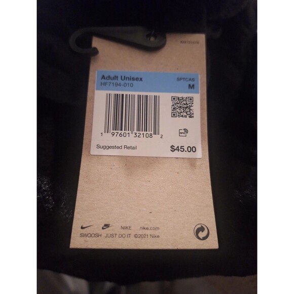 Nike Apex Faux Fur Bucket Hat Black Plush Soft HF7194-010 Adult Unisex Medium - Picture 7 of 7